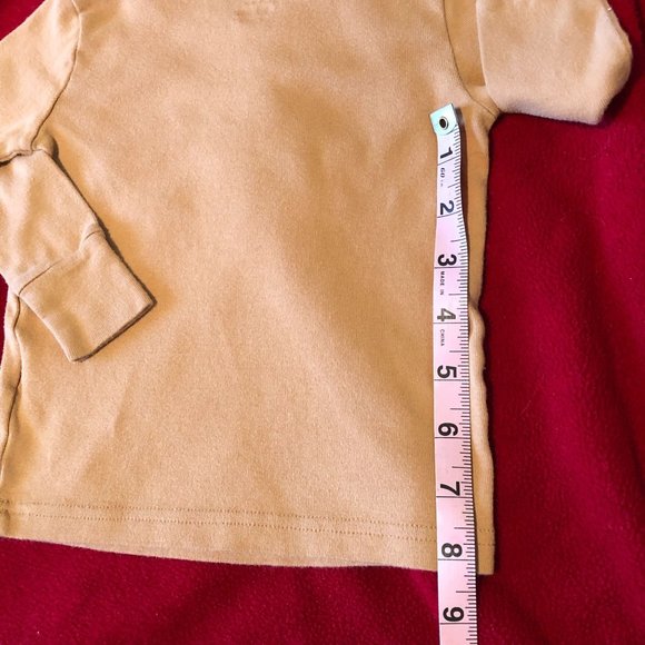 Old Navy Tan Shirt Long Sleeve Silk Screen Fox Size 12-18 Months Unisex - Picture 7 of 8